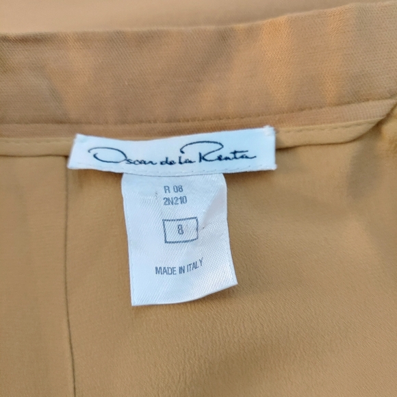 $1,990 OSCAR DE LA RENTA AVANT GARDE GOLD SILK LINED RUNW SKIRT US 8 - Picture 6 of 13